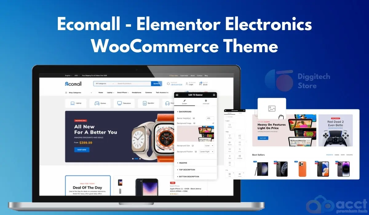 Ecomall - Elementor Electronics WooCommerce Theme